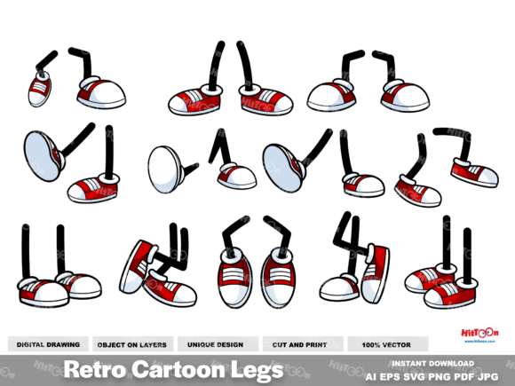 Download Retro Cartoon Legs Clipart - Cartoon Collection