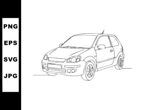 Download Compact Car Line Art Vehicle Drawing Sim - Line art Collection