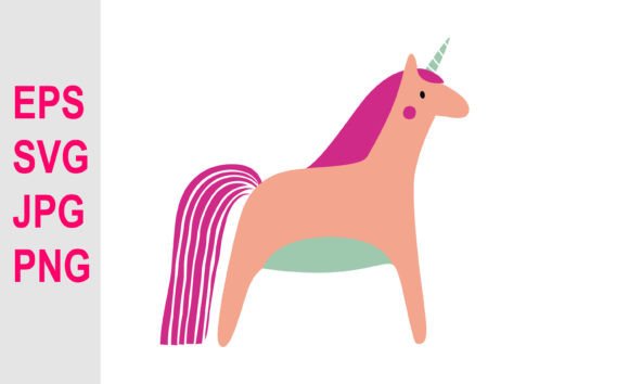 Download Cartoon Unicorn Illustration SVG. - Cartoon Collection