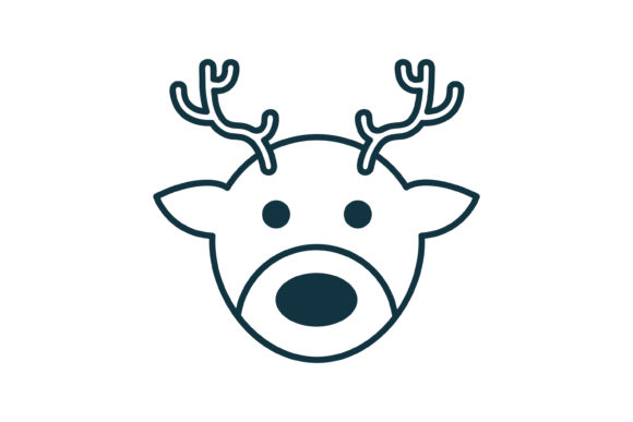 Download Christmas Icon Deer Line Art - Line art Collection