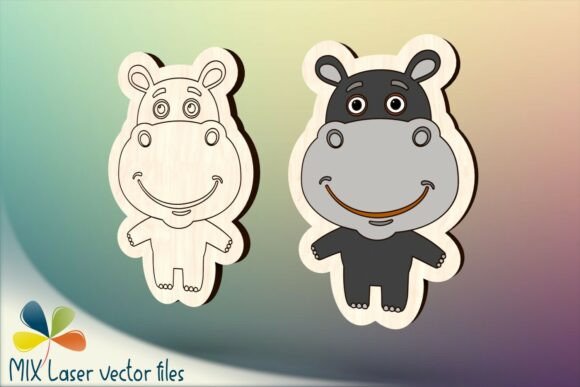 Download Cartoon Hippo Laser Cut File SVG - Cartoon Collection