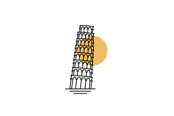 Download Pisa Tower Line Art Icon Logo Design - Line art Collection
