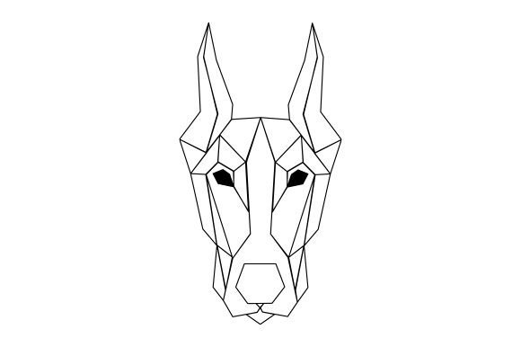 Download Polygon Dog Head Line Art - Line art Collection