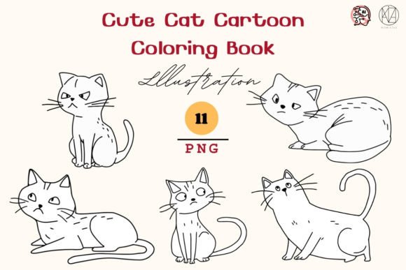 Download Cute Cat Cartoon Coloring21 PNG - Cat cartoon Collection