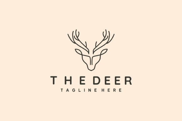 Download Outline Deer Line Art Logo Vector Symbol - Line art Collection
