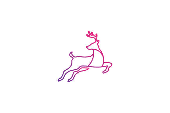 Download Deer Line Art Monoline Logo Template - Line art Collection