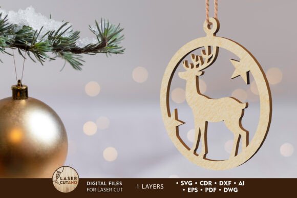 Download Deer Christmas Tree Toy Ornament File - Premium Resources