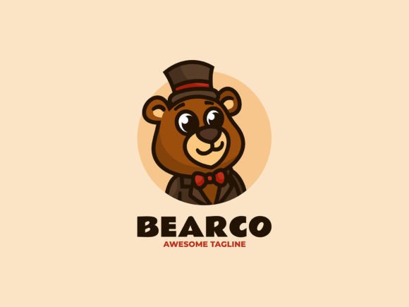 Download Bear Mascot Cartoon Logo - Cartoon Collection