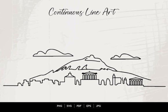 Download Edinburgh Continuous Line Art Skyline - Line art Collection