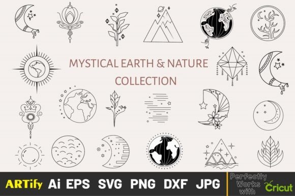 Download Earth Mystical Minimalist Line Art Ideas - Line art Collection
