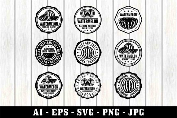 Download Badge Stamps Watermelon Vector - Premium Resources