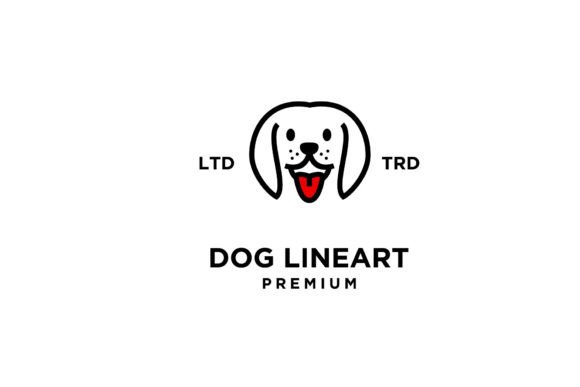 Download Simple Dog Head Line Art Vector Logo - Line art Collection